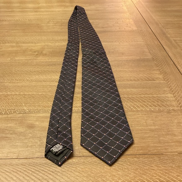 BOSS by Hugo Boss Black Silk Diamond Print Tie - Picture 3 of 9